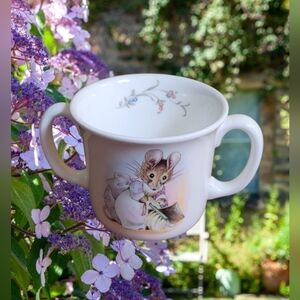 Royal Albert White Mug with Mouse Illustration